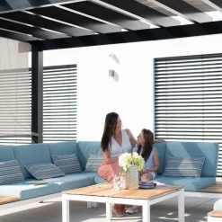 Pergola Yamba 14,6m² En Aluminium Anthracite Avec Store Rétractable - SOJAG -Abri De Jardin pergola yamba 146m en aluminium anthracite et store retractable sojag 4