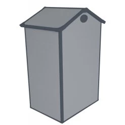 Petit Abri De Jardin En Résine Gris 1,34m² + Kit De Fondation - JOBU -Abri De Jardin petit abri de jardin en resine gris 139m kit de fondation jobu 3