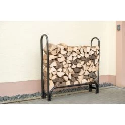 Porte-bûches 120cm En Acier Capacité De Charge De 500kg Avec Couverture - Shelter Logic -Abri De Jardin porte buches 120cm en acier capacite de charge de 500kg avec couverture shelter logic 2