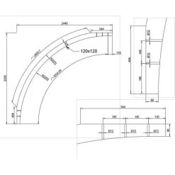 Poteau D'entrée En Arc 12x12x242cm Pour Carport Modulable Solid -Abri De Jardin poteau d entree en arc 12x12x242cm pour carport modulable solid 1