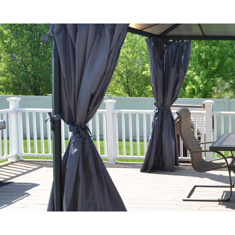 Rideaux En Polyester Gris Pour Pergola Palermo™ 4300 - Palram - Canopia 7 Rideaux En Polyester Gris Pour Pergola Palermo™ 4300 - Palram - Canopia – Image 5