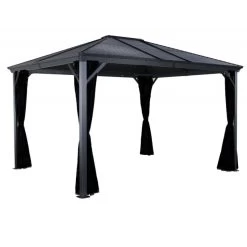 Rideaux Occultants En Polyester Gris Pour Pergola Ventura 10x10 - SOJAG 8 Rideaux Occultants En Polyester Gris Pour Pergola Ventura 10x10 - SOJAG -Abri De Jardin rideaux occultants en polyester gris pour pergola ventura 10x10 sojag 1 2