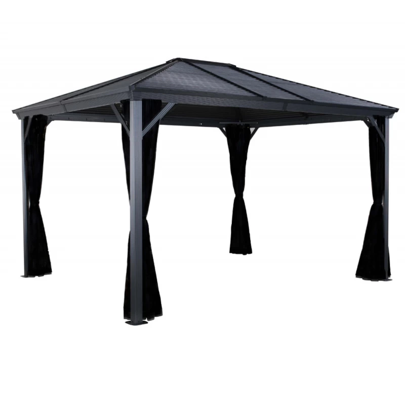Rideaux Occultants En Polyester Gris Pour Pergola Ventura 10x10 - SOJAG 5 Rideaux Occultants En Polyester Gris Pour Pergola Ventura 10x10 - SOJAG – Image 3