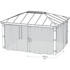 Set De Moustiquaires En Polyester Léger Pour Pergolas Dallas 4900 De 18m² - Palram - Canopia -Abri De Jardin set de moustiquaires en polyester leger pour pergolas dallas 4900 de 18m palram 2