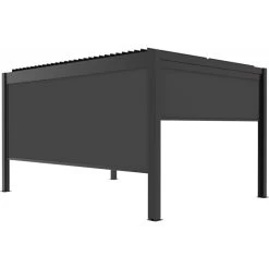 Store Avec Cadre Latéral Anthracite 370cm Pour Pergola Bioclimatique En Aluminium X-METAL