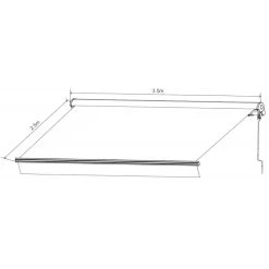 Store Banne Motorisé 350x250cm DECO Toile Polyester Beige - X-METAL -Abri De Jardin store banne motorise 350x250cm deco toile polyester beige x metal 2