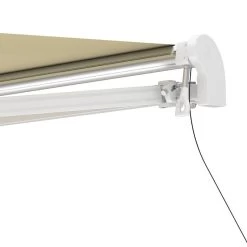 Store Banne Motorisé 350x250cm EASY Toile Polyester Beige - X-METAL -Abri De Jardin store banne motorise 350x250cm easy toile polyester beige x metal 5