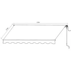 Store Banne Motorisé 350x250cm EASY Toile Polyester Grise - X-METAL -Abri De Jardin store banne motorise 350x250cm easy toile polyester grise x metal 2