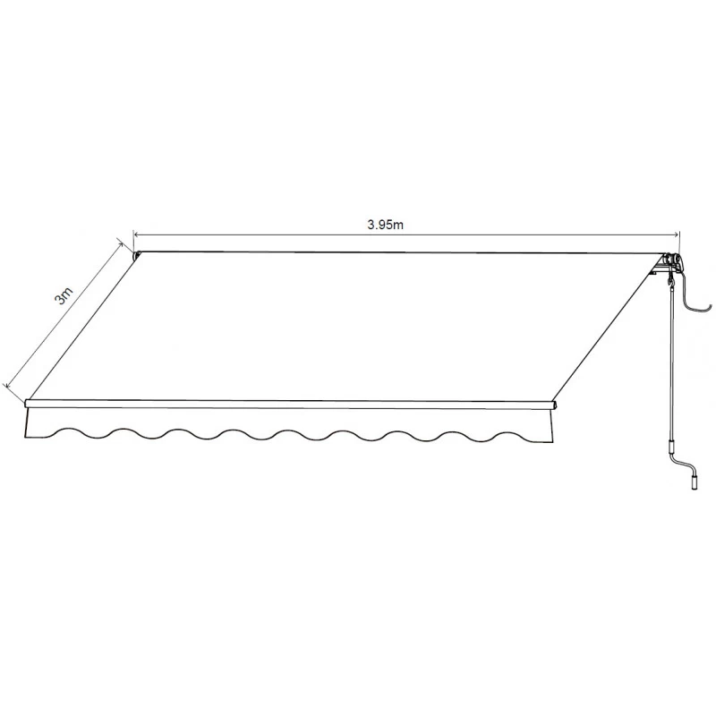 Store Banne Motorisé 395x300cm EASY Toile Polyester Grise - X-METAL 4 Store Banne Motorisé 395x300cm EASY Toile Polyester Grise - X-METAL – Image 2