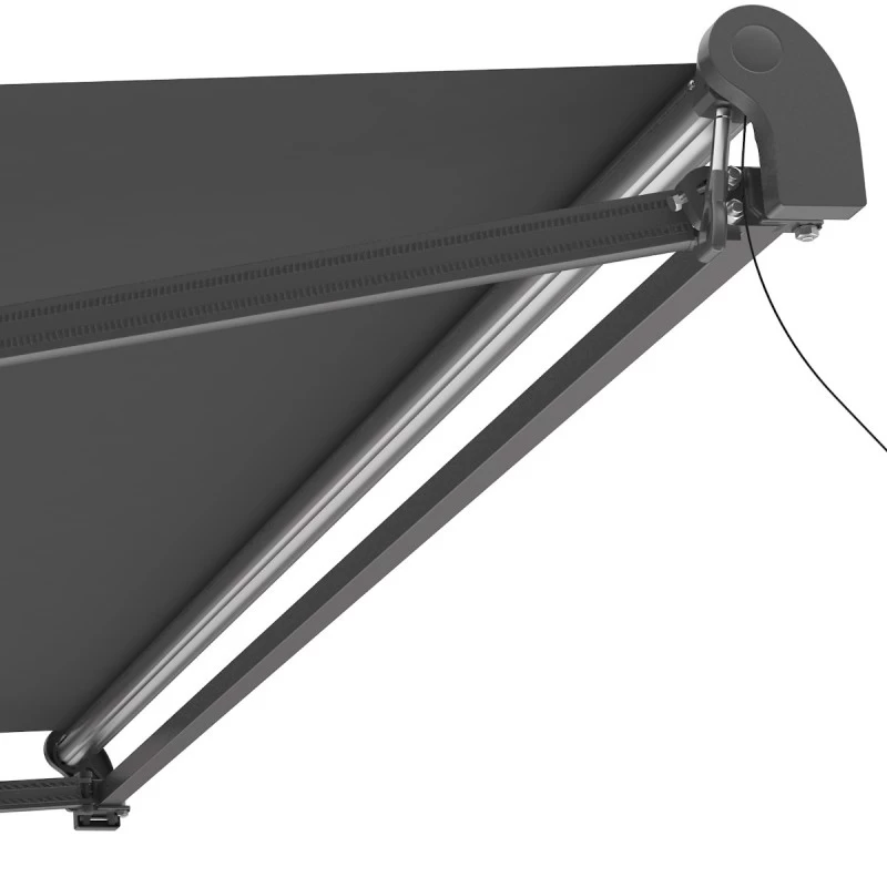 Store Banne Motorisé 395x300cm EASY Toile Polyester Grise - X-METAL 8 Store Banne Motorisé 395x300cm EASY Toile Polyester Grise - X-METAL – Image 6