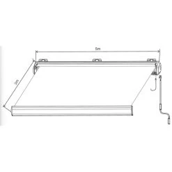 Store Banne Motorisé 500x300cm LUXO Toile Polyester Beige - X-METAL -Abri De Jardin store banne motorise 500x300cm luxo toile polyester beige x metal 2