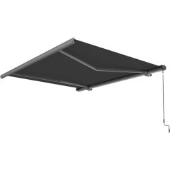 Store Banne Motorisé 500x300cm LUXO Toile Polyester Grise - X-METAL 12 Store Banne Motorisé 500x300cm LUXO Toile Polyester Grise - X-METAL -Abri De Jardin store banne motorise 500x300cm luxo toile polyester grise x metal 4