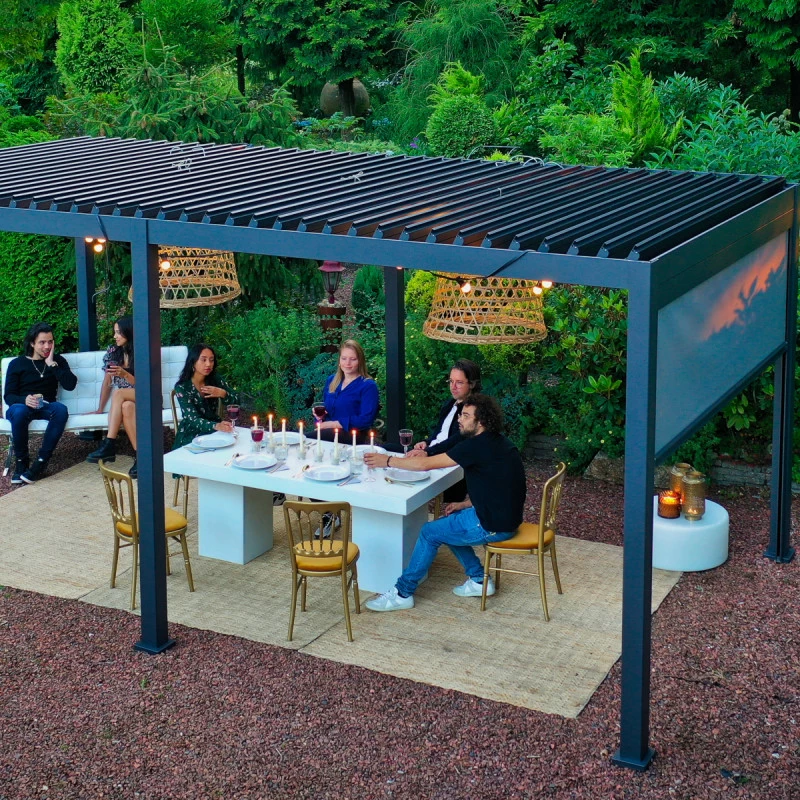 Store Latéral Anthracite 300cm Pour Pergola Bioclimatique En Alu Ombrea 4 Store Latéral Anthracite 300cm Pour Pergola Bioclimatique En Alu Ombrea – Image 2