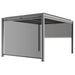Store Latéral Gris Clair 270cm Pour Pergola Bioclimatique En Aluminium X-METAL