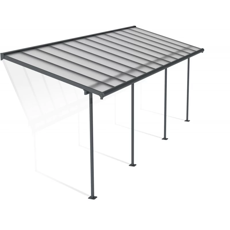 Toit De Terrasse 224x670cm En Aluminium Gris Et Polycarbonate 6mm SIERRA - Canopia By Palram 4 Toit De Terrasse 224x670cm En Aluminium Gris Et Polycarbonate 6mm SIERRA - Canopia By Palram – Image 2