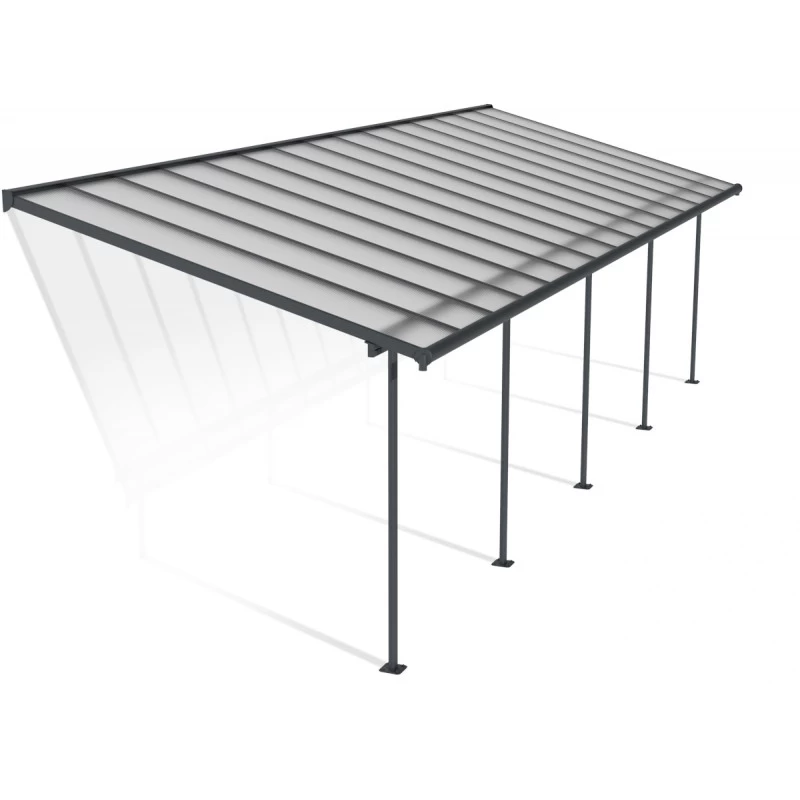 Toit De Terrasse 295x924cm En Aluminium Gris Et Polycarbonate 6mm SIERRA - Canopia By Palram 5 Toit De Terrasse 295x924cm En Aluminium Gris Et Polycarbonate 6mm SIERRA - Canopia By Palram – Image 3