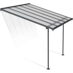 Toit De Terrasse 299x314cm En Aluminium Gris Et Polycarbonate 6mm SIERRA - Canopia By Palram -Abri De Jardin toit de terrasse 299x314cm en aluminium gris et polycarbonate 6mm sierra canopia by palram 2