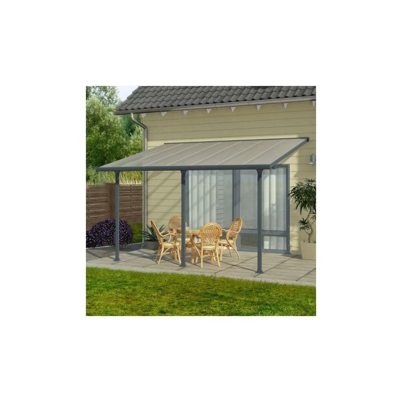 Toit De Terrasse 300x1000cm En Alu Gris Anthracite Et Polycarbonate 8mm PATIO 3 Toit De Terrasse 300x1000cm En Alu Gris Anthracite Et Polycarbonate 8mm PATIO