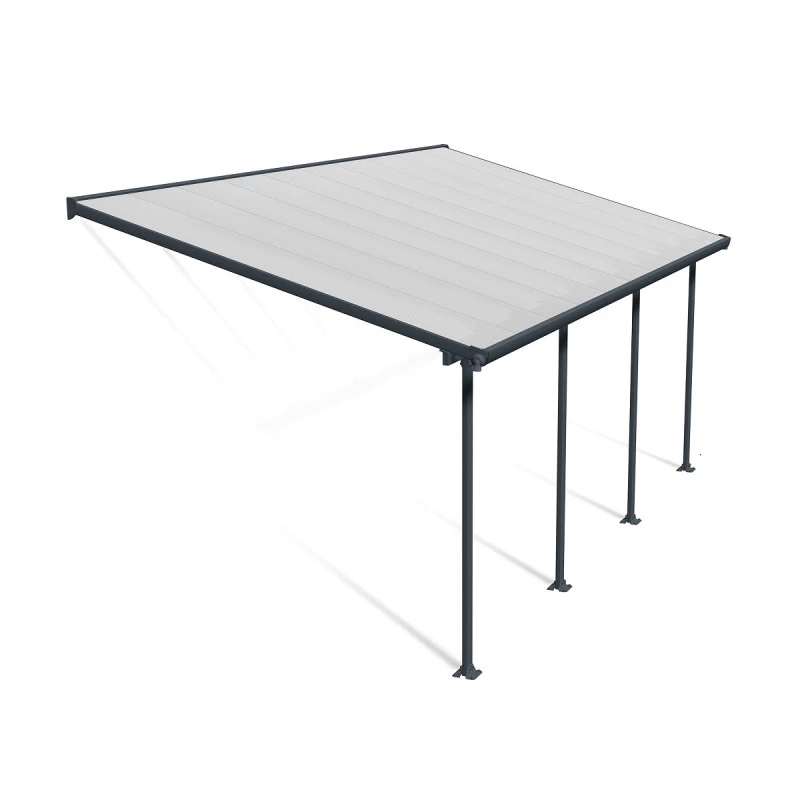 Toit De Terrasse 300x610cm En Aluminium Gris Et Polycarbonate 8mm FERIA - Canopia By Palram 4 Toit De Terrasse 300x610cm En Aluminium Gris Et Polycarbonate 8mm FERIA - Canopia By Palram – Image 2