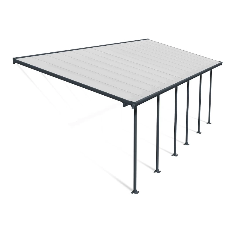 Toit De Terrasse 300x851cm En Aluminium Gris Et Polycarbonate 8mm FERIA - Canopia By Palram 4 Toit De Terrasse 300x851cm En Aluminium Gris Et Polycarbonate 8mm FERIA - Canopia By Palram – Image 2