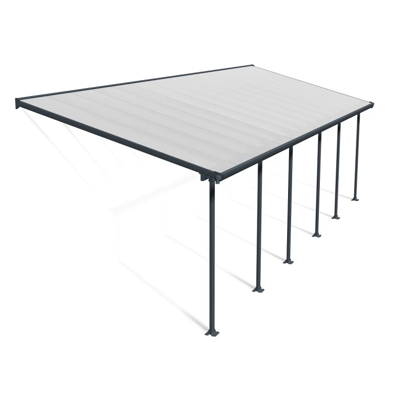 Toit De Terrasse 300x915cm En Aluminium Gris Et Polycarbonate 8mm FERIA - Canopia By Palram 4 Toit De Terrasse 300x915cm En Aluminium Gris Et Polycarbonate 8mm FERIA - Canopia By Palram – Image 2