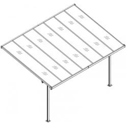Toit De Terrasse Ajustable En Aluminium Laqué Blanc 3,05x4,36m X-METAL -Abri De Jardin toit de terrasse ajustable en aluminium laque blanc 305x436m x metal 5