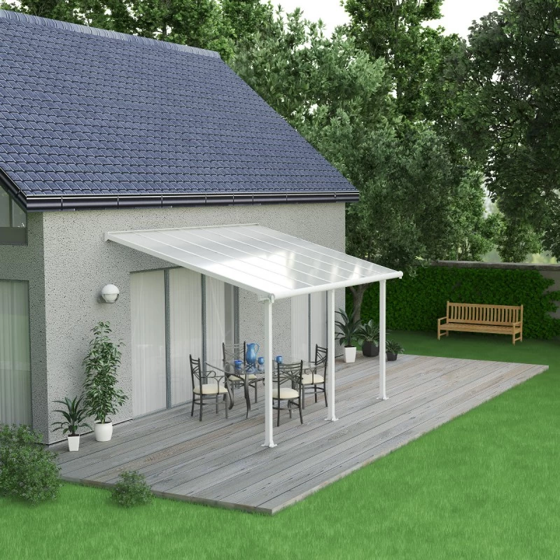 Toit De Terrasse En Aluminium Blanc 3x4,25m + PC 16mm Olympia - Palram - Canopia 3 Toit De Terrasse En Aluminium Blanc 3x4,25m + PC 16mm Olympia - Palram - Canopia