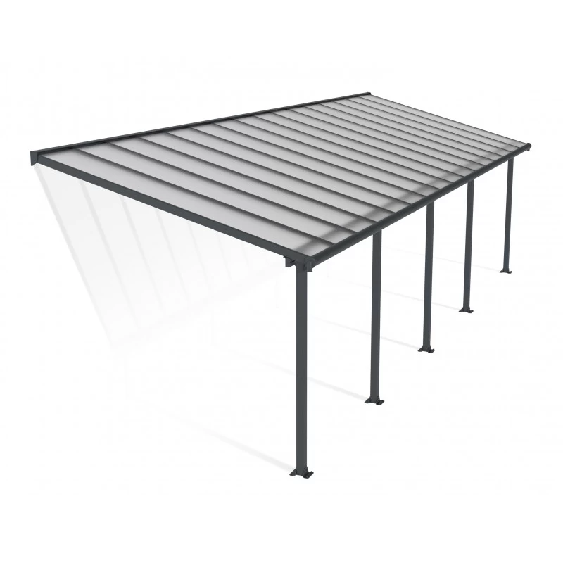Toit De Terrasse En Aluminium Gris 3x9,71m + PC 16mm Olympia - Palram - Canopia 3 Toit De Terrasse En Aluminium Gris 3x9,71m + PC 16mm Olympia - Palram - Canopia