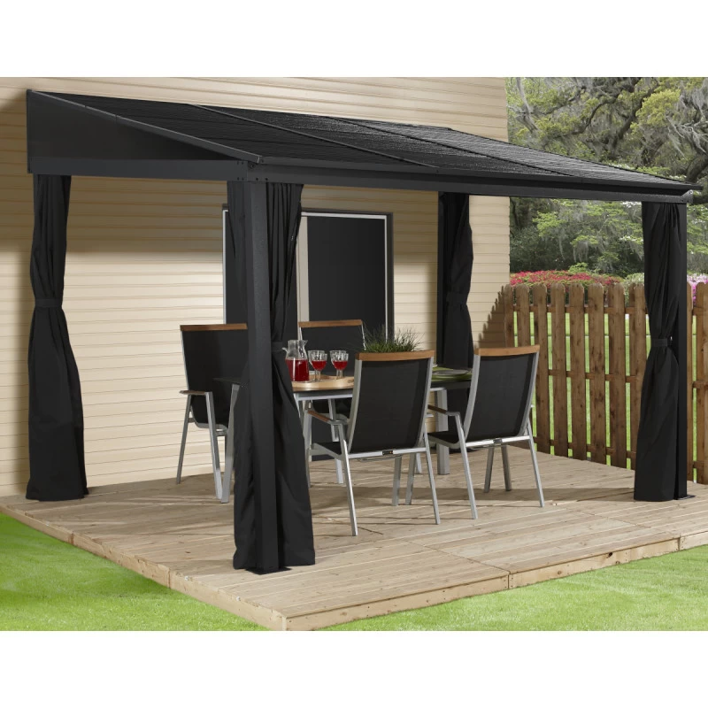 Tonnelle Adossée Portland 424x298cm En Aluminium Et Acier Galvanisé - SOJAG 3 Tonnelle Adossée Portland 424x298cm En Aluminium Et Acier Galvanisé - SOJAG