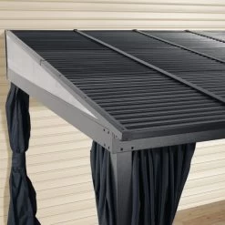 Tonnelle Adossée Portland 484x298cm En Aluminium Et Acier Galvanisé - SOJAG -Abri De Jardin tonnelle adossee portland 484x298cm en aluminium et acier galvanise sojag 2