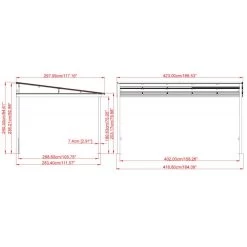 Tonnelle Adossée St. Barth 424x296cm En Aluminium Et Polycarbonate 8mm - SOJAG 13 Tonnelle Adossée St. Barth 424x296cm En Aluminium Et Polycarbonate 8mm - SOJAG -Abri De Jardin tonnelle adossee st barth 424x296cm en aluminium et polycarbonate 8mm sojag 5