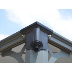 Tonnelle De Jardin 3x3m En Alu Gris Anthracite Et Polycarbonate -Abri De Jardin tonnelle de jardin 3x3m en alu gris anthracite et polycarbonate 3