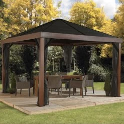 Tonnelle De Jardin Valencia 363x363cm En Aluminium Aspect Bois – SOJAG 12 Tonnelle De Jardin Valencia 363x363cm En Aluminium Aspect Bois – SOJAG -Abri De Jardin tonnelle de jardin valencia 363x363cm en aluminium aspect bois sojag 4