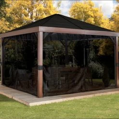 Tonnelle De Jardin Valencia 363x363cm En Aluminium Aspect Bois – SOJAG 13 Tonnelle De Jardin Valencia 363x363cm En Aluminium Aspect Bois – SOJAG -Abri De Jardin tonnelle de jardin valencia 363x363cm en aluminium aspect bois sojag 5