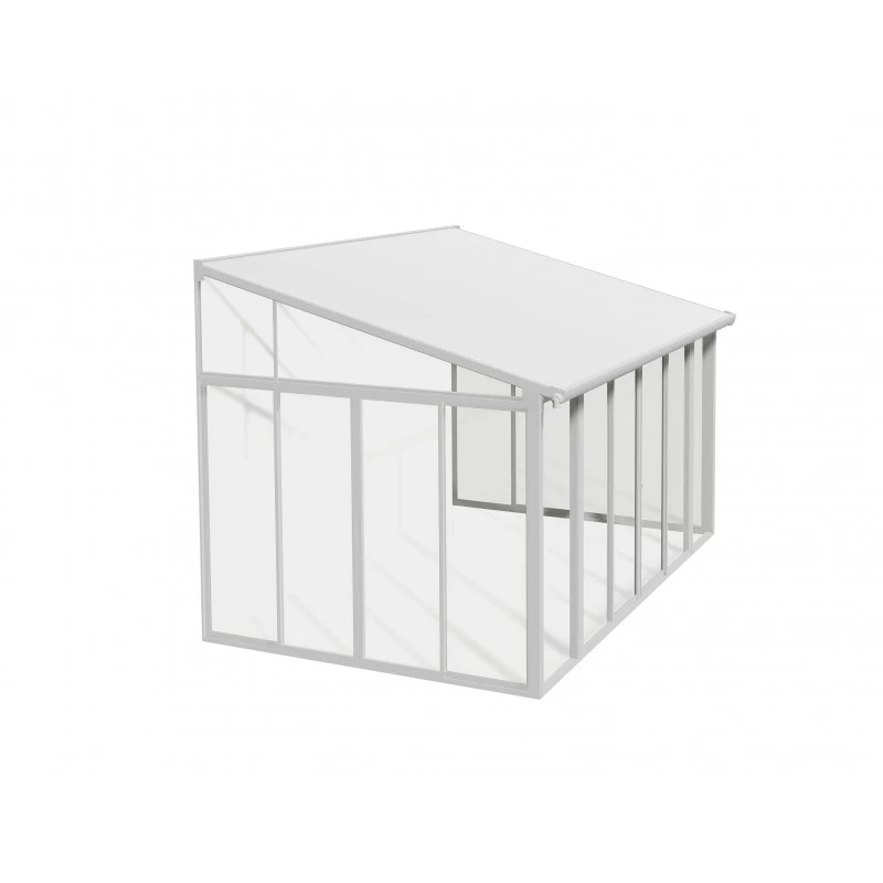Véranda 300x425cm En Alu Blanc Et Polycarbonate 8mm Sanremo - Palram - Canopia 4 Véranda 300x425cm En Alu Blanc Et Polycarbonate 8mm Sanremo - Palram - Canopia – Image 2