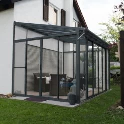 Véranda 300x425cm En Alu Gris Et Polycarbonate 8mm Sanremo - Palram - Canopia 10 Véranda 300x425cm En Alu Gris Et Polycarbonate 8mm Sanremo - Palram - Canopia -Abri De Jardin veranda 300x425cm en alu gris et polycarbonate 8mm sanremo palram 2
