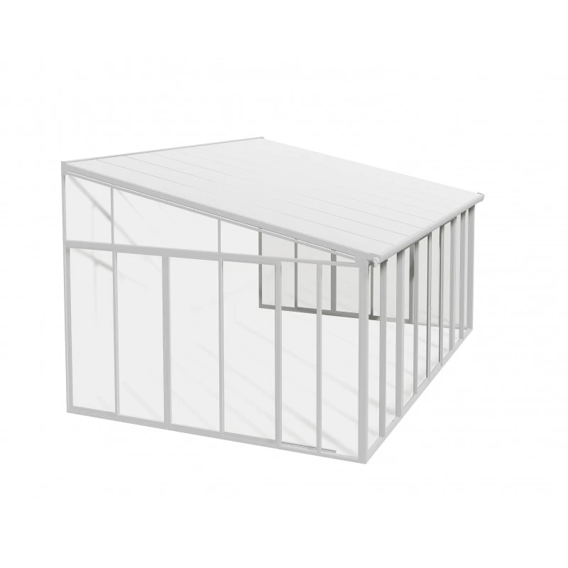 Véranda 400x425cm En Alu Blanc Et Polycarbonate 8mm Sanremo - Palram - Canopia 5 Véranda 400x425cm En Alu Blanc Et Polycarbonate 8mm Sanremo - Palram - Canopia – Image 3