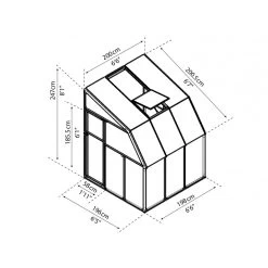 Véranda En PVC Et Polycarbonate Transparent 200x200cm Sun Room - Canopia By Palram 12 Véranda En PVC Et Polycarbonate Transparent 200x200cm Sun Room - Canopia By Palram -Abri De Jardin veranda en pvc et polycarbonate transparent 200x200cm sun room rion 4