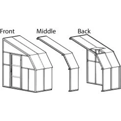 Véranda En PVC Et Polycarbonate Transparent 200x448cm Sun Room - Canopia By Palram -Abri De Jardin veranda en pvc et polycarbonate transparent 200x448cm sun room rion 5