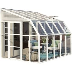 Véranda En PVC Et Polycarbonate Transparent 258x322cm Sun Room - Canopia By Palram -Abri De Jardin veranda en pvc et polycarbonate transparent 258x322cm sun room rion 1