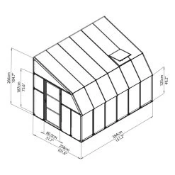 Véranda En PVC Et Polycarbonate Transparent 258x384cm Sun Room - Canopia By Palram -Abri De Jardin veranda en pvc et polycarbonate transparent 258x384cm sun room rion 4