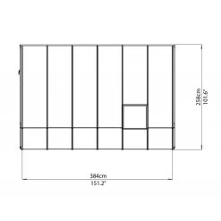 Véranda En PVC Et Polycarbonate Transparent 258x384cm Sun Room - Canopia By Palram -Abri De Jardin veranda en pvc et polycarbonate transparent 258x384cm sun room rion 5