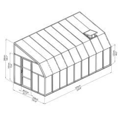 Véranda En PVC Et Polycarbonate Transparent 258x570cm Sun Room - Canopia By Palram -Abri De Jardin veranda en pvc et polycarbonate transparent 258x570cm sun room rion 4
