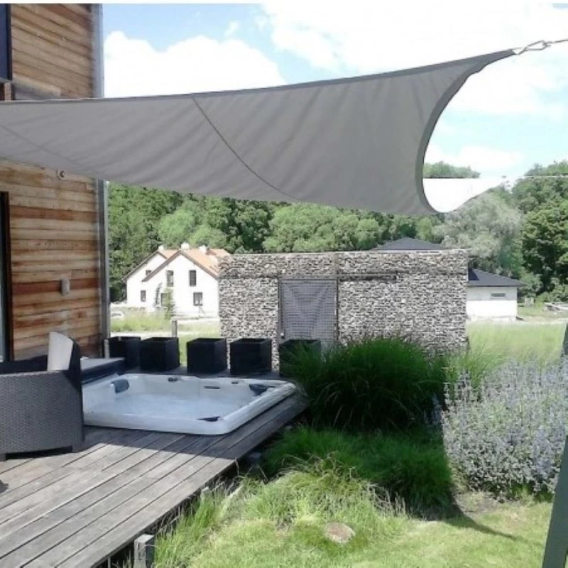 Voile D'ombrage Carrée Dreamsail 400x400cm Gris Imperméable – NESLING 3 Voile D'ombrage Carrée Dreamsail 400x400cm Gris Imperméable – NESLING