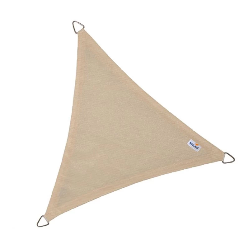 Voile D'ombrage Triangle Coolfit 500x500x500cm Crème - NESLING 3 Voile D'ombrage Triangle Coolfit 500x500x500cm Crème - NESLING